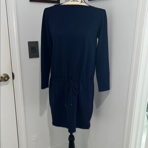 Ralph Lauren Classic Navy Long Sleeve Dress